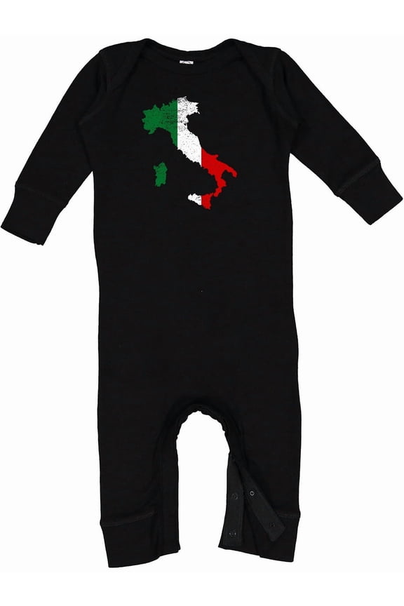 Italian Map Flag Baby Romper Coveralls