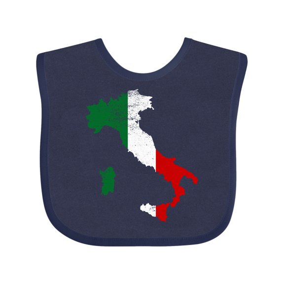 Inktastic Italian Map Flag Boys or Girls Baby Bib