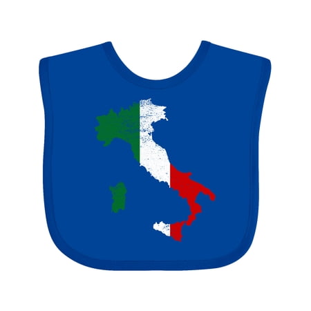 Inktastic Italian Map Flag Boys or Girls Baby Bib