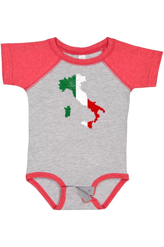 Italian Map Flag Boys or Girls Baby Bodysuit
