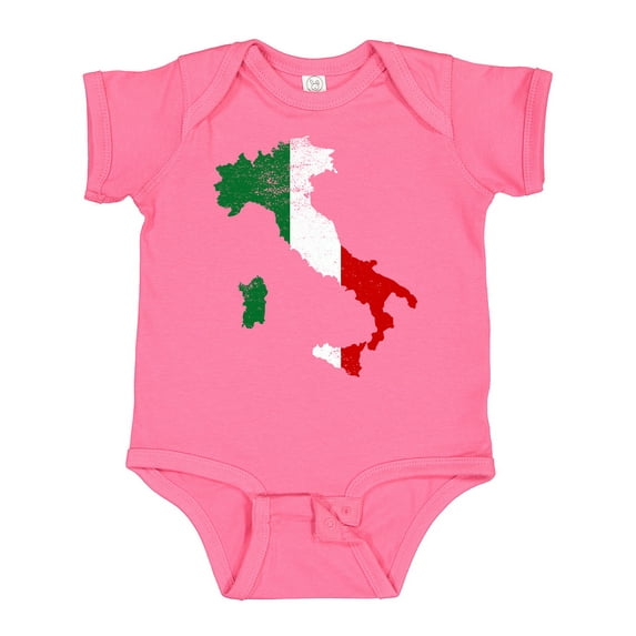 Inktastic Italian Map Flag Boys or Girls Baby Bodysuit