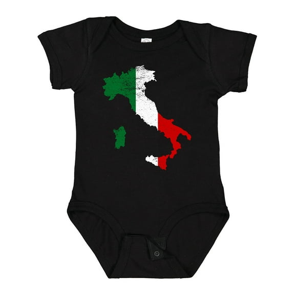 Inktastic Italian Map Flag Boys or Girls Baby Bodysuit