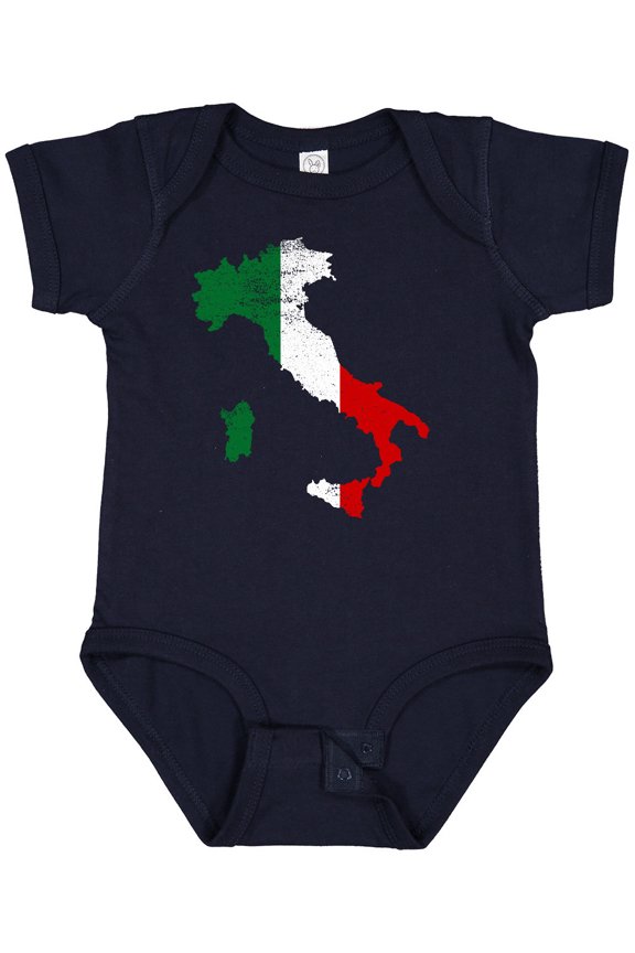 Italian Map Flag Boys or Girls Baby Bodysuit