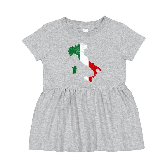 Inktastic Italian Map Flag Girls Baby Dress