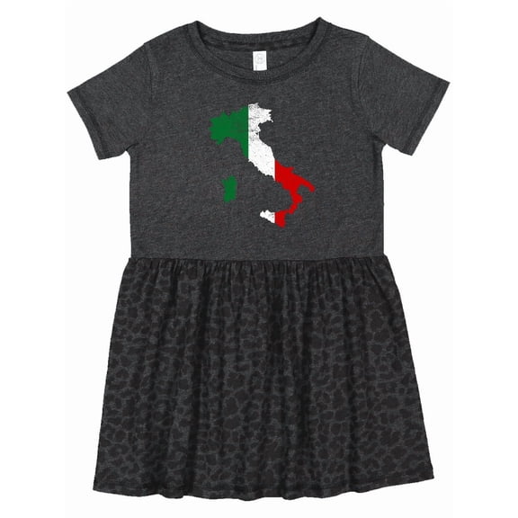 Inktastic Italian Map Flag Girls Toddler Dress