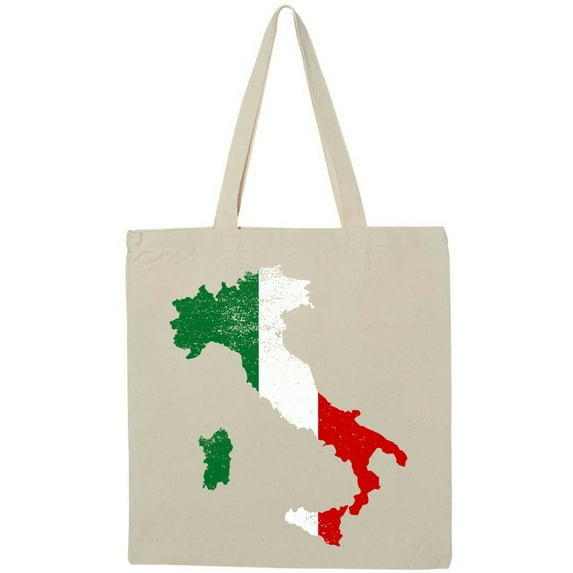Inktastic Italian Map Flag Tote Bag