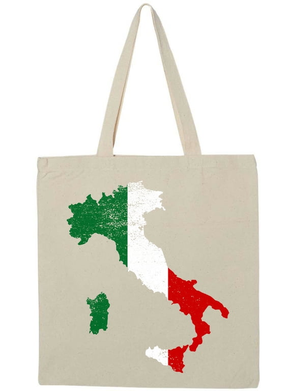 Italian Map Flag Tote Bag