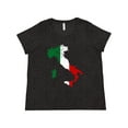 thumbnail image 1 of Inktastic Italian Map Flag Women's Plus Size T-Shirt, 1 of 5