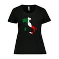 thumbnail image 1 of Inktastic Italian Map Flag Women's Plus Size T-Shirt, 1 of 5