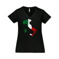 thumbnail image 1 of Inktastic Italian Map Flag Women's Plus Size V-Neck T-Shirt, 1 of 5