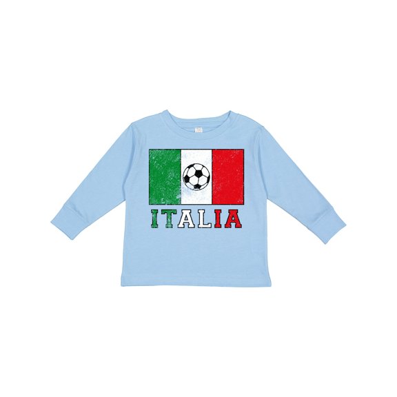 Inktastic Italian Soccer Boys or Girls Long Sleeve Toddler T-Shirt