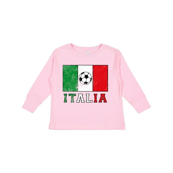 Inktastic Italian Soccer Boys or Girls Long Sleeve Toddler T-Shirt