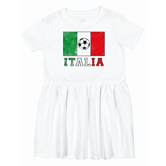 Inktastic Italian Soccer Girls Toddler Dress