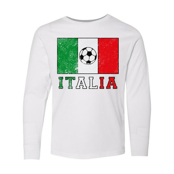 Inktastic Italian Soccer Long Sleeve Youth T-Shirt