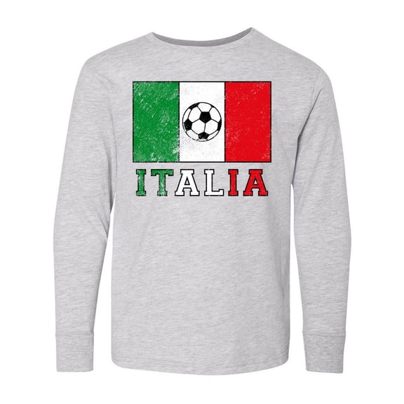 Inktastic Italian Soccer Long Sleeve Youth T-Shirt
