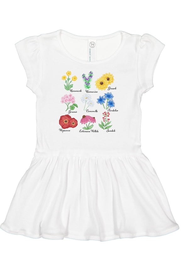 Italian Wild Flower Chart Girls Baby Dress