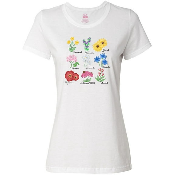 Inktastic Italian Wild Flower Chart Women's T-Shirt