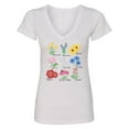 thumbnail image 1 of Inktastic Italian Wild Flower Chart Women's V-Neck T-Shirt, 1 of 5