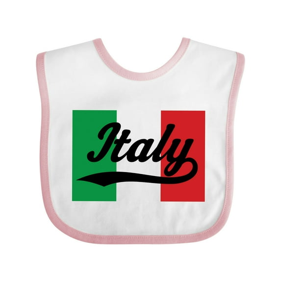 Inktastic Italy Flag Boys or Girls Baby Bib