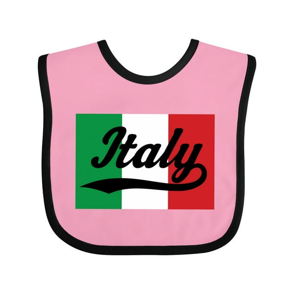 Inktastic Italy Flag Boys or Girls Baby Bib