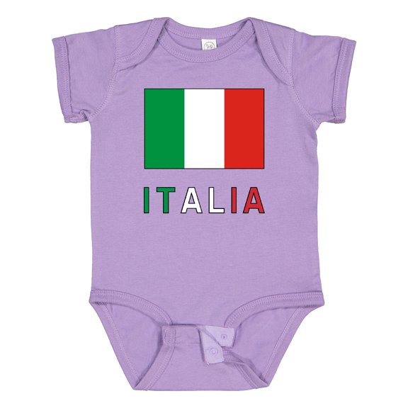 Inktastic Italy Flag & Italia Black Border Boys or Girls Baby Bodysuit