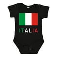 thumbnail image 1 of Inktastic Italy Flag & Italia Black Border Boys or Girls Baby Bodysuit, 1 of 5