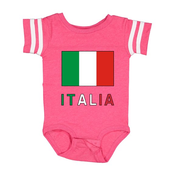 Inktastic Italy Flag & Italia Black Border Boys or Girls Baby Bodysuit