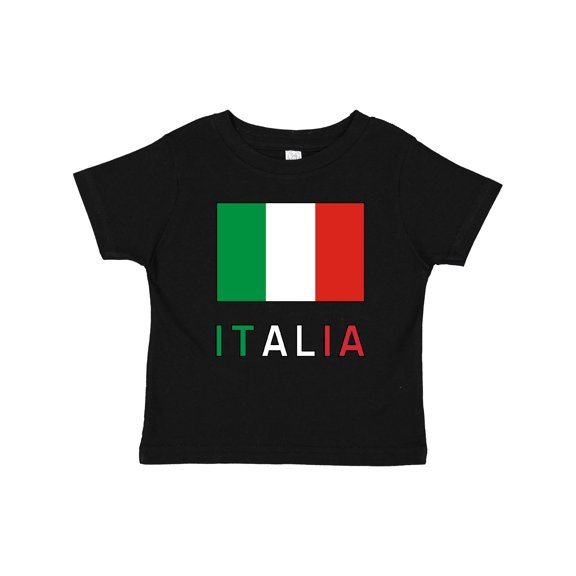 Inktastic Italy Flag & Italia Black Border Boys or Girls Baby T-Shirt