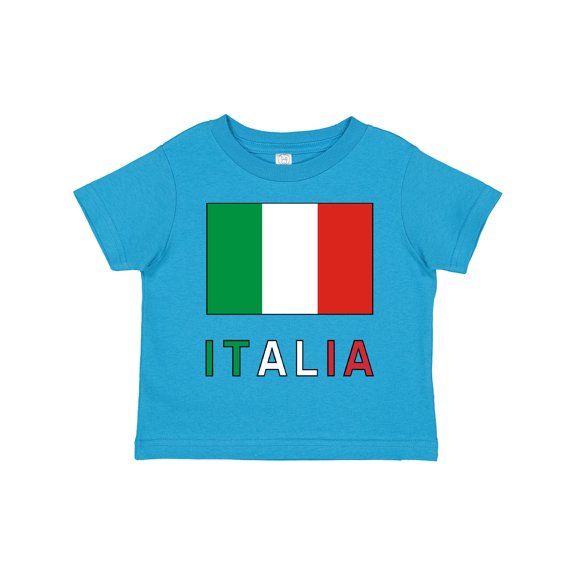 Inktastic Italy Flag & Italia Black Border Boys or Girls Toddler T-Shirt