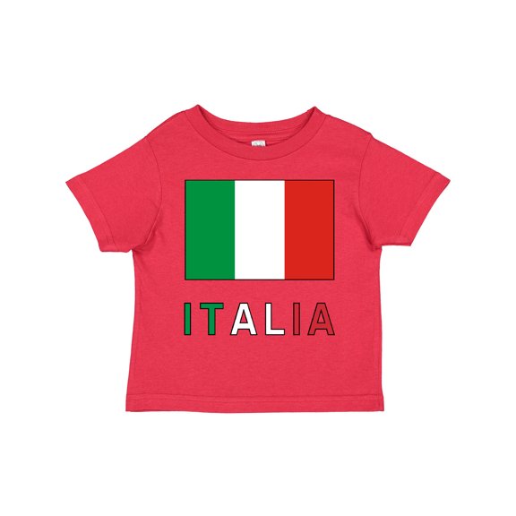 Inktastic Italy Flag & Italia Black Border Boys or Girls Toddler T-Shirt