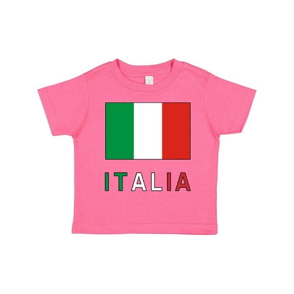 Inktastic Italy Flag & Italia Black Border Boys or Girls Toddler T-Shirt
