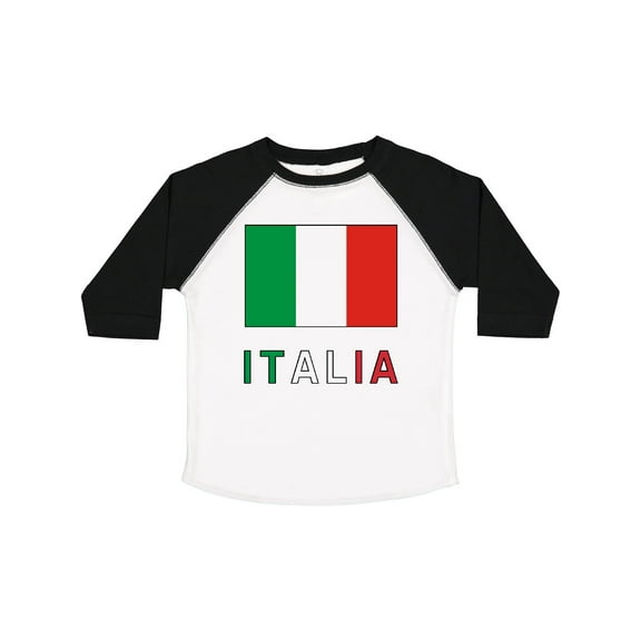 Inktastic Italy Flag & Italia Black Border Boys or Girls Toddler T-Shirt