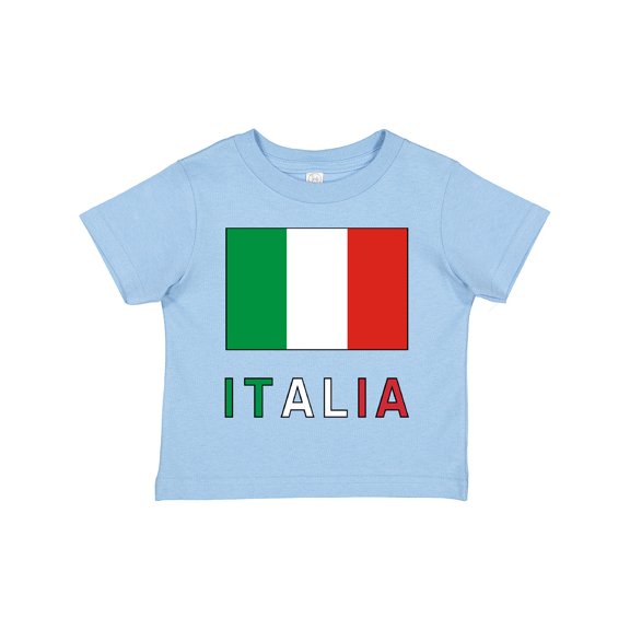Inktastic Italy Flag & Italia Black Border Boys or Girls Toddler T-Shirt
