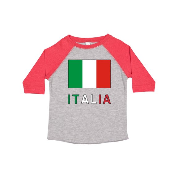 Inktastic Italy Flag & Italia Black Border Boys or Girls Toddler T-Shirt