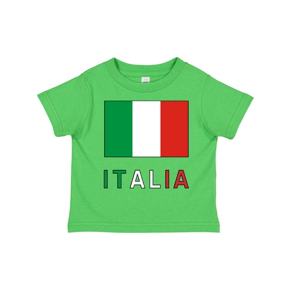 Inktastic Italy Flag & Italia Black Border Boys or Girls Toddler T-Shirt