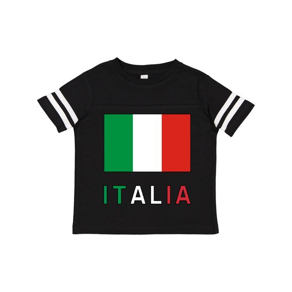 Inktastic Italy Flag & Italia Black Border Boys or Girls Toddler T-Shirt