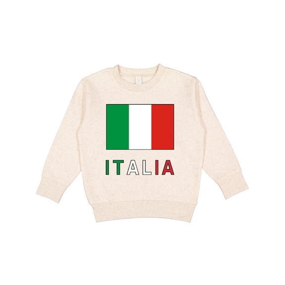 Inktastic Italy Flag & Italia Black Border Toddler Sweatshirt