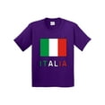 thumbnail image 1 of Inktastic Italy Flag & Italia Black Border Youth T-Shirt, 1 of 5