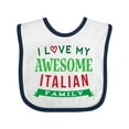 thumbnail image 1 of Inktastic Italy Love My Awesome Italian Family Boys or Girls Baby Bib, 1 of 4