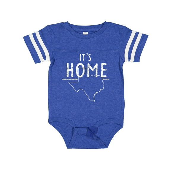 Inktastic Its Home- State of Texas Outline Distressed Text Boys or Girls Baby Bodysuit