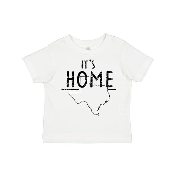 Inktastic Its Home- State of Texas Outline Distressed Text Boys or Girls Toddler T-Shirt