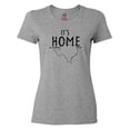 thumbnail image 1 of Inktastic Its Home- State of Texas Outline Distressed Text Women's T-Shirt, 1 of 5