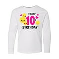 thumbnail image 1 of Inktastic Its My 10th Birthday with Smiling Emoticons Long Sleeve Youth T-Shirt, 1 of 5