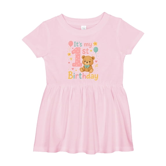 Inktastic Its My 1st Birthday Bear Girls Baby Dress