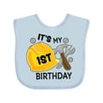 thumbnail image 1 of Inktastic Its My 1st Birthday with Construction Tools Boys Baby Bib, 1 of 4