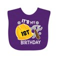thumbnail image 1 of Inktastic Its My 1st Birthday with Construction Tools Boys Baby Bib, 1 of 4