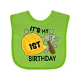 thumbnail image 1 of Inktastic Its My 1st Birthday with Construction Tools Boys Baby Bib, 1 of 4