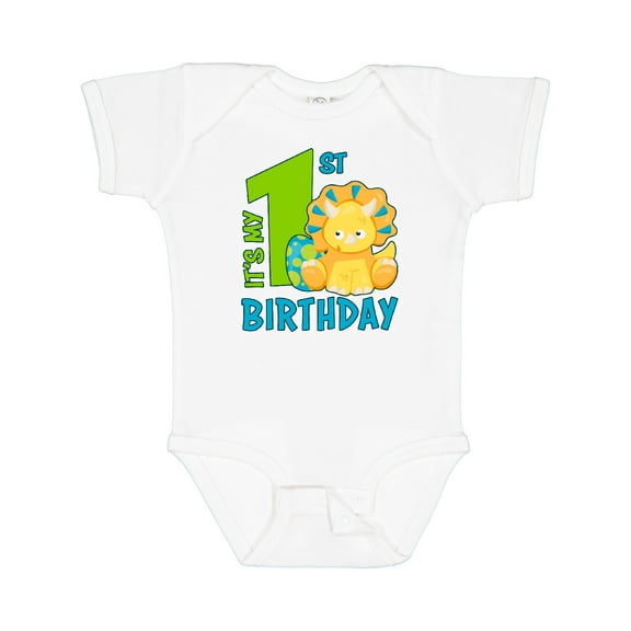 Inktastic Its My 1st Birthday with Dinosaur Boys or Girls Baby Bodysuit