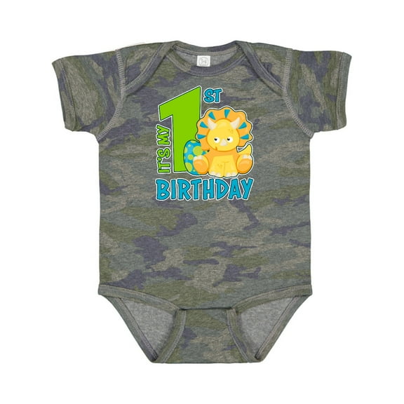 Inktastic Its My 1st Birthday with Dinosaur Boys or Girls Baby Bodysuit
