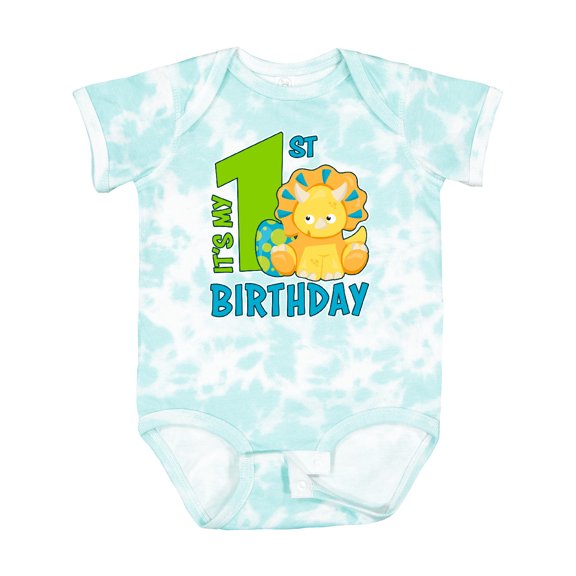 Inktastic Its My 1st Birthday with Dinosaur Boys or Girls Baby Bodysuit